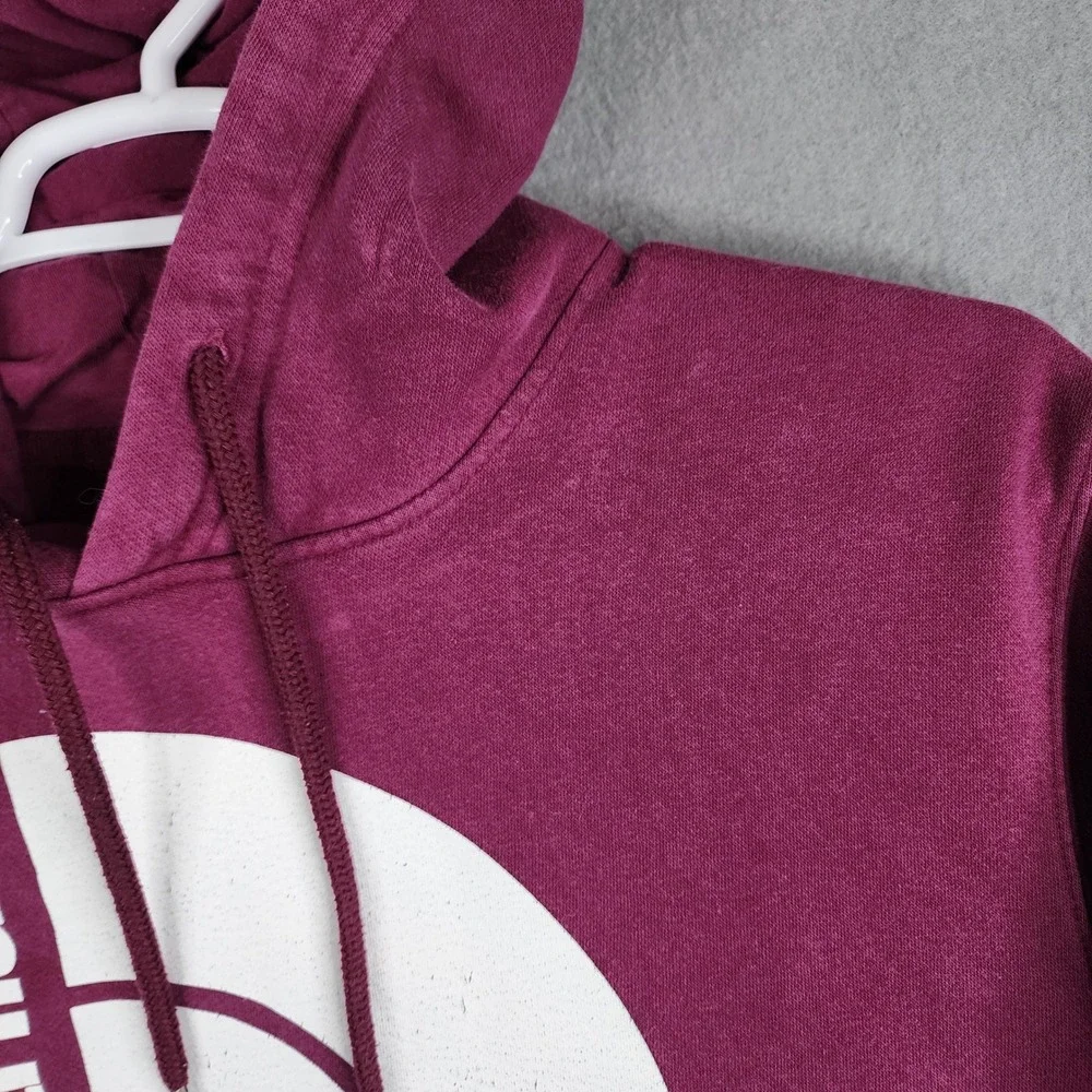 The North Face Mens‎ Hoodie Burgundy Graphic Logo Pullover Large